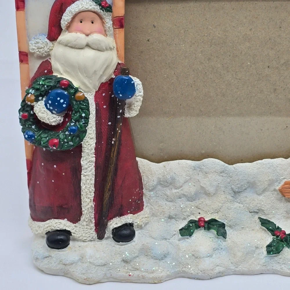 Santa Claus Holidays 3D Christmas Photo Frame 4x6 Tabletop Decor Grannycore